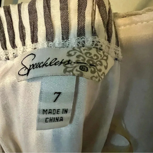 Speechless Striped Cotton Spaghetti Strap Dress Bubble Hem Size‎ 7 Juniors - Picture 9 of 11